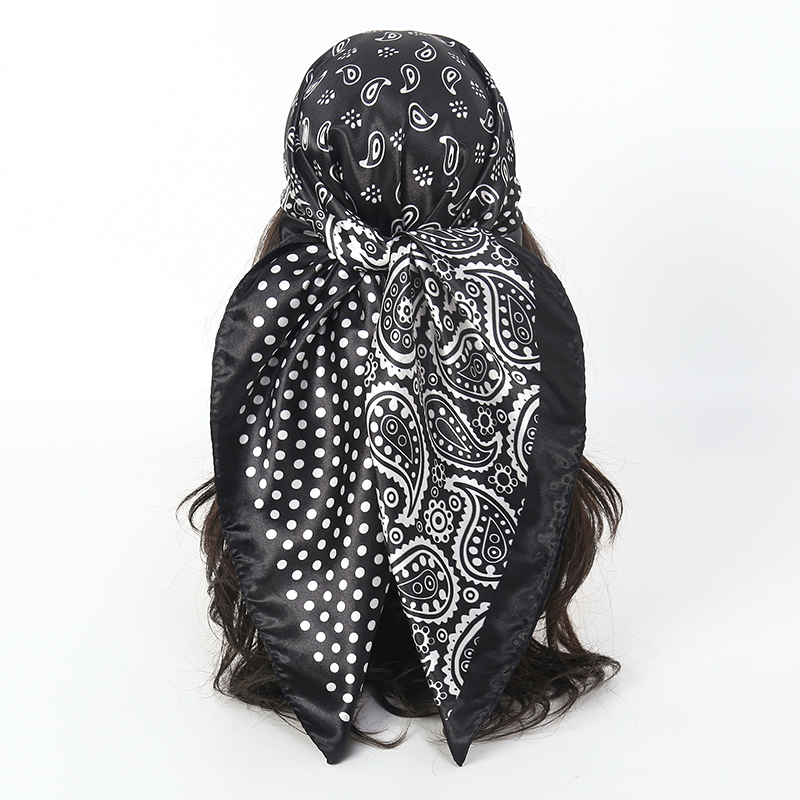 Silk Scarf Square - مناديل الشعر وشاح حريري 90*90 سنتيمتر