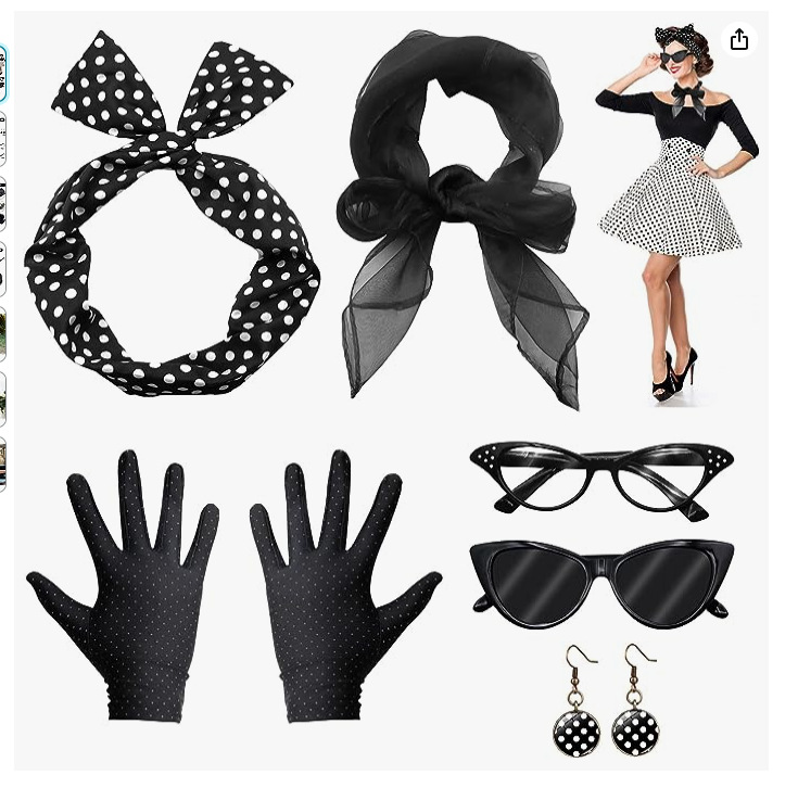 Women'S Accessories In The 1950S - 50s إكسسوارات زي ديسكو ، فستان