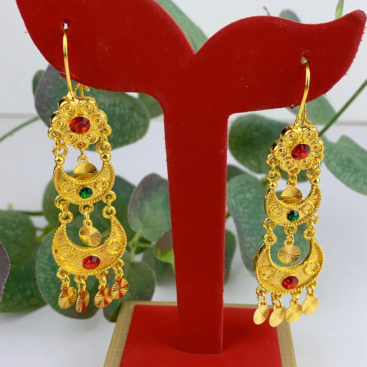 الهندي قطرة استرخى أقراط مجوهر - مراجعة Women Accessories Dubai وسعره
