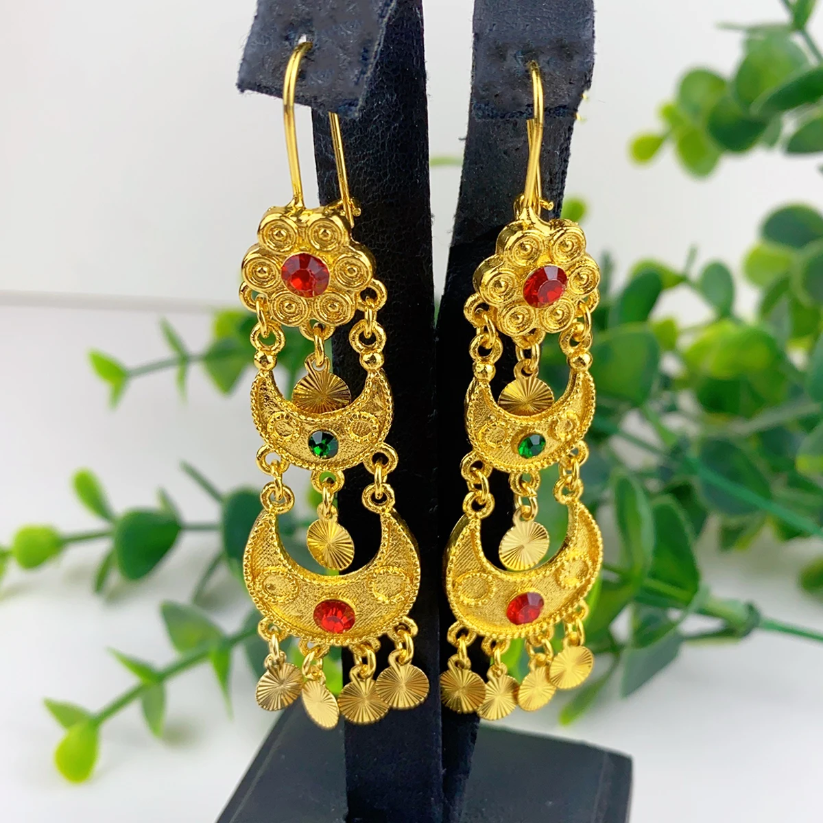 الهندي قطرة استرخى أقراط مجوهر - مراجعة Women Accessories Dubai وسعره