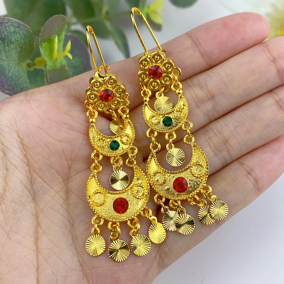 الهندي قطرة استرخى أقراط مجوهر - مراجعة Women Accessories Dubai وسعره