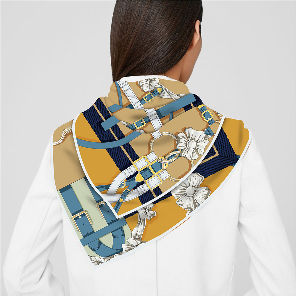 90 سنتيمتر تصميم جديد حزام حك  - مراجعة Silk Scarf Square وسعره