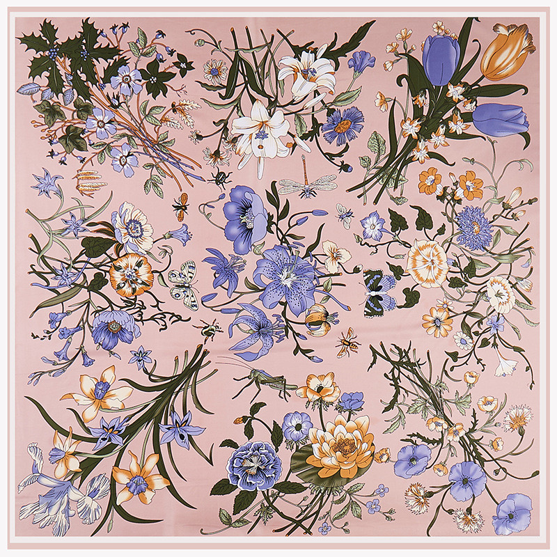 POBING حك وشاح حريري النساء ال - مراجعة Silk Scarf Square وسعره