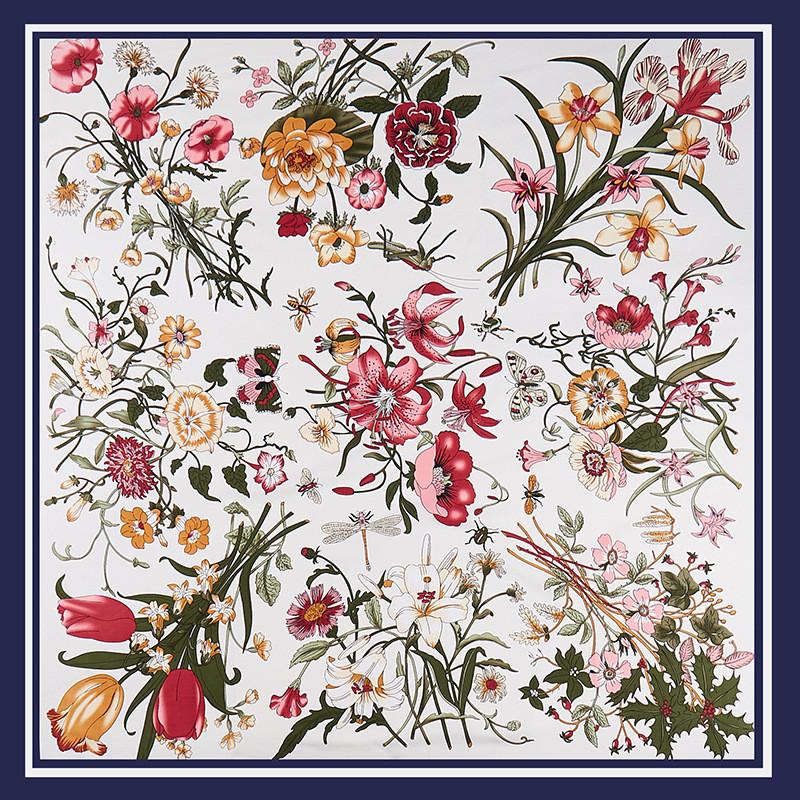 POBING حك وشاح حريري النساء ال - مراجعة Silk Scarf Square وسعره