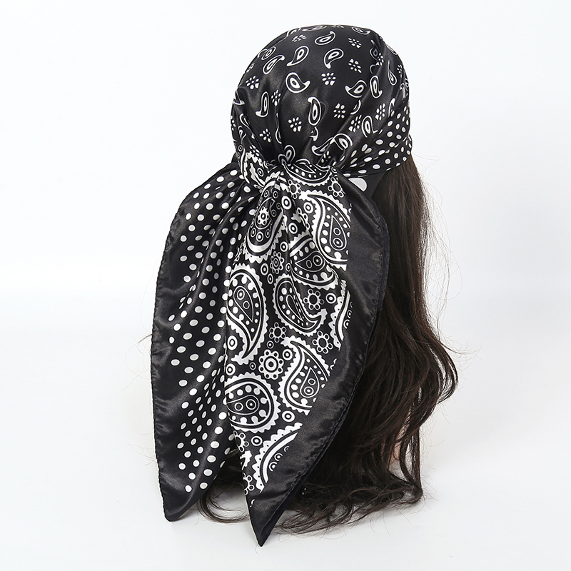 مناديل الشعر وشاح حريري 90*90  - مراجعة Silk Scarf Square وسعره