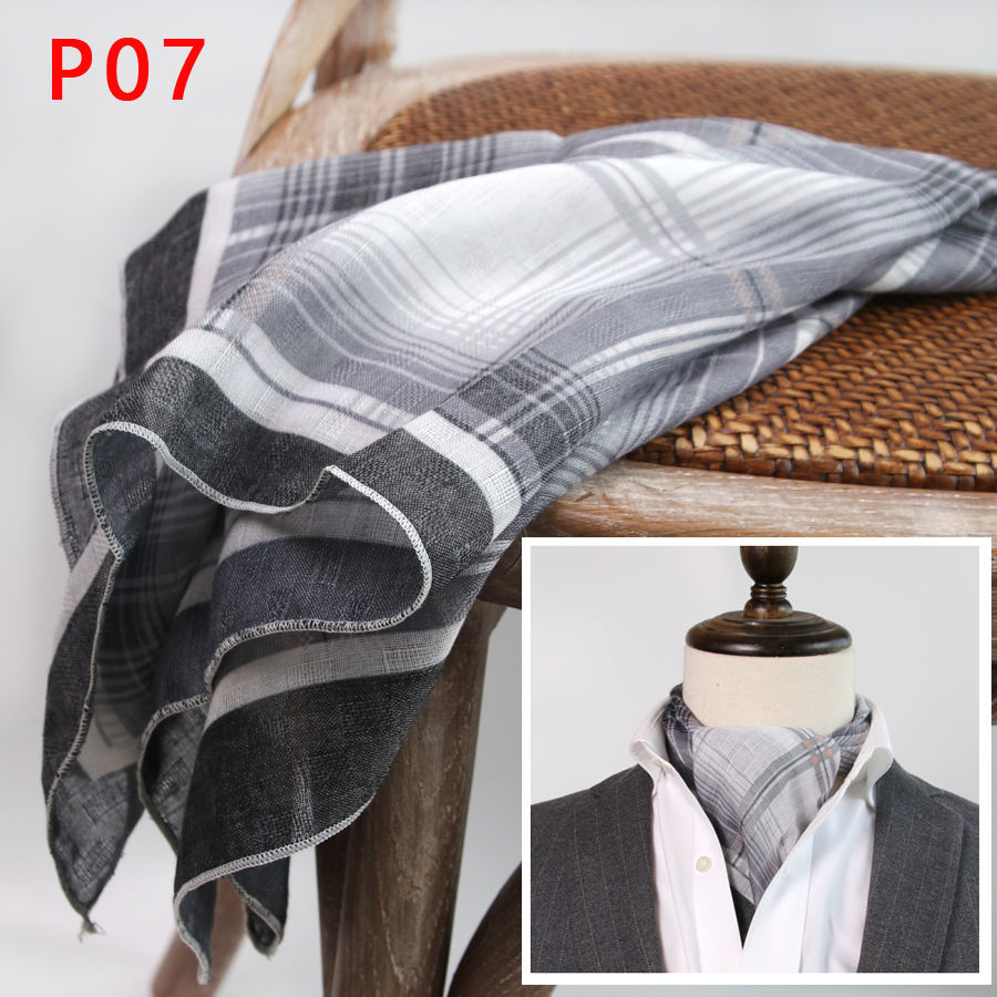 وشاح رجالي مربع بأزرار ، وشاح  - مراجعة Silk Scarf Square وسعره