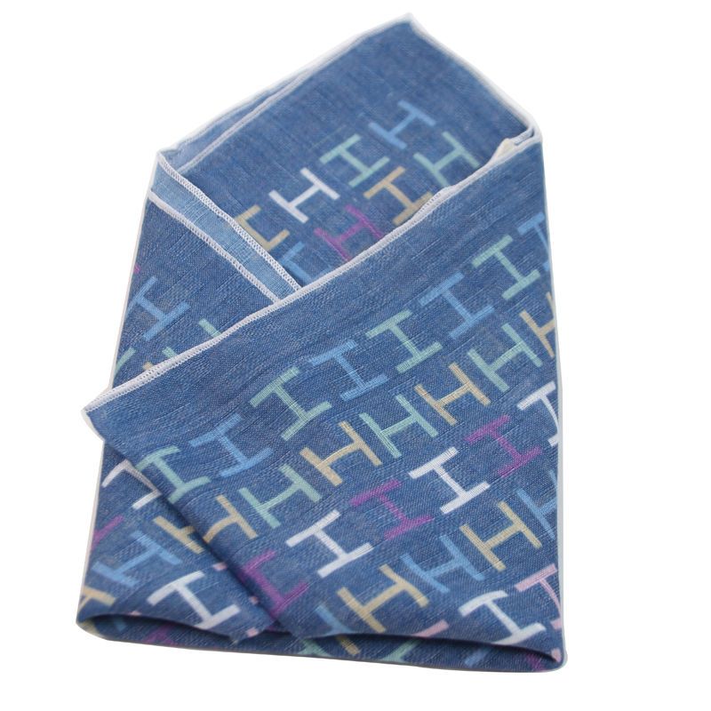 وشاح رجالي مربع بأزرار ، وشاح  - مراجعة Silk Scarf Square وسعره