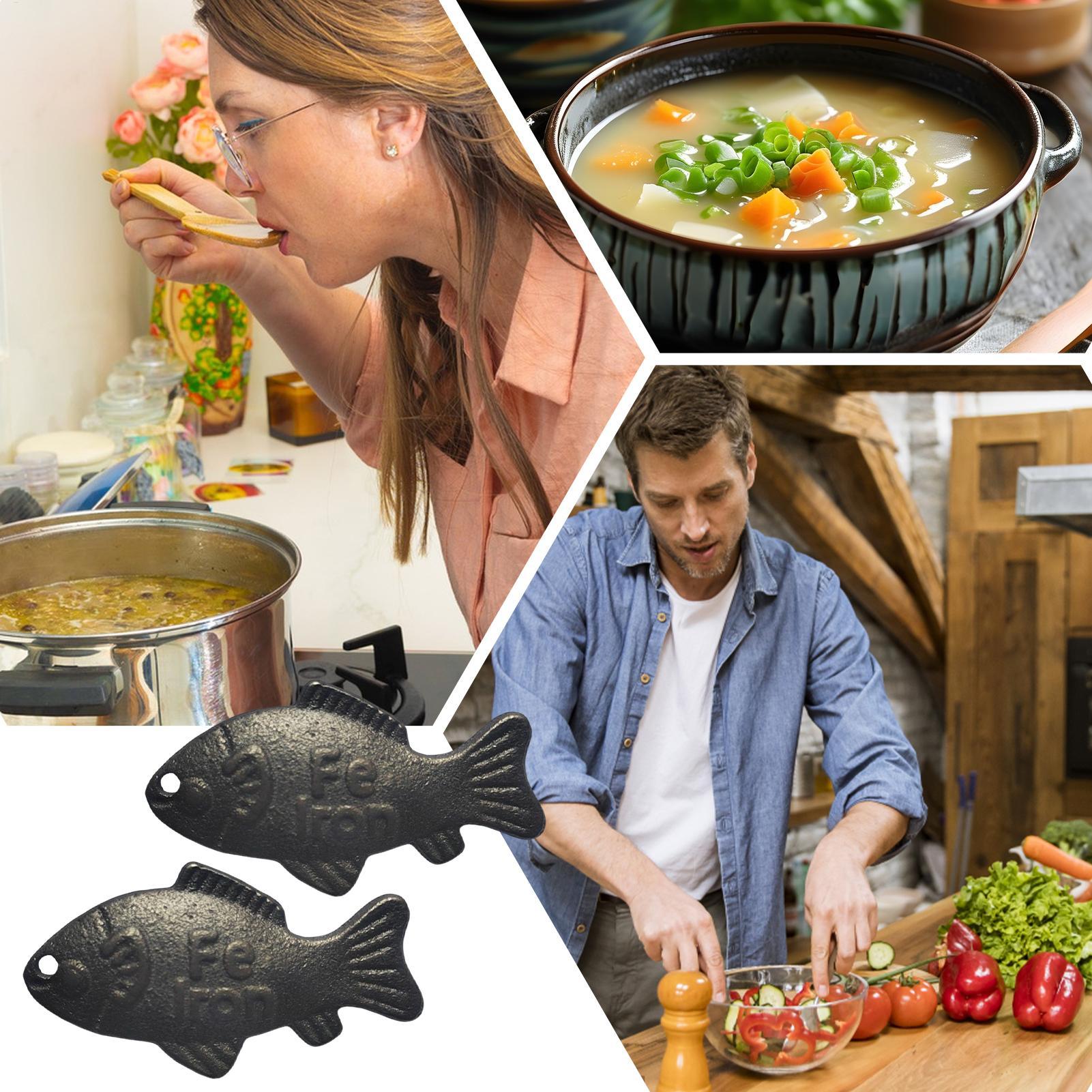 2 قطعة سمكة حديدية مصدر طبيعي  - مراجعة Women Kitchen Accessories وسعره