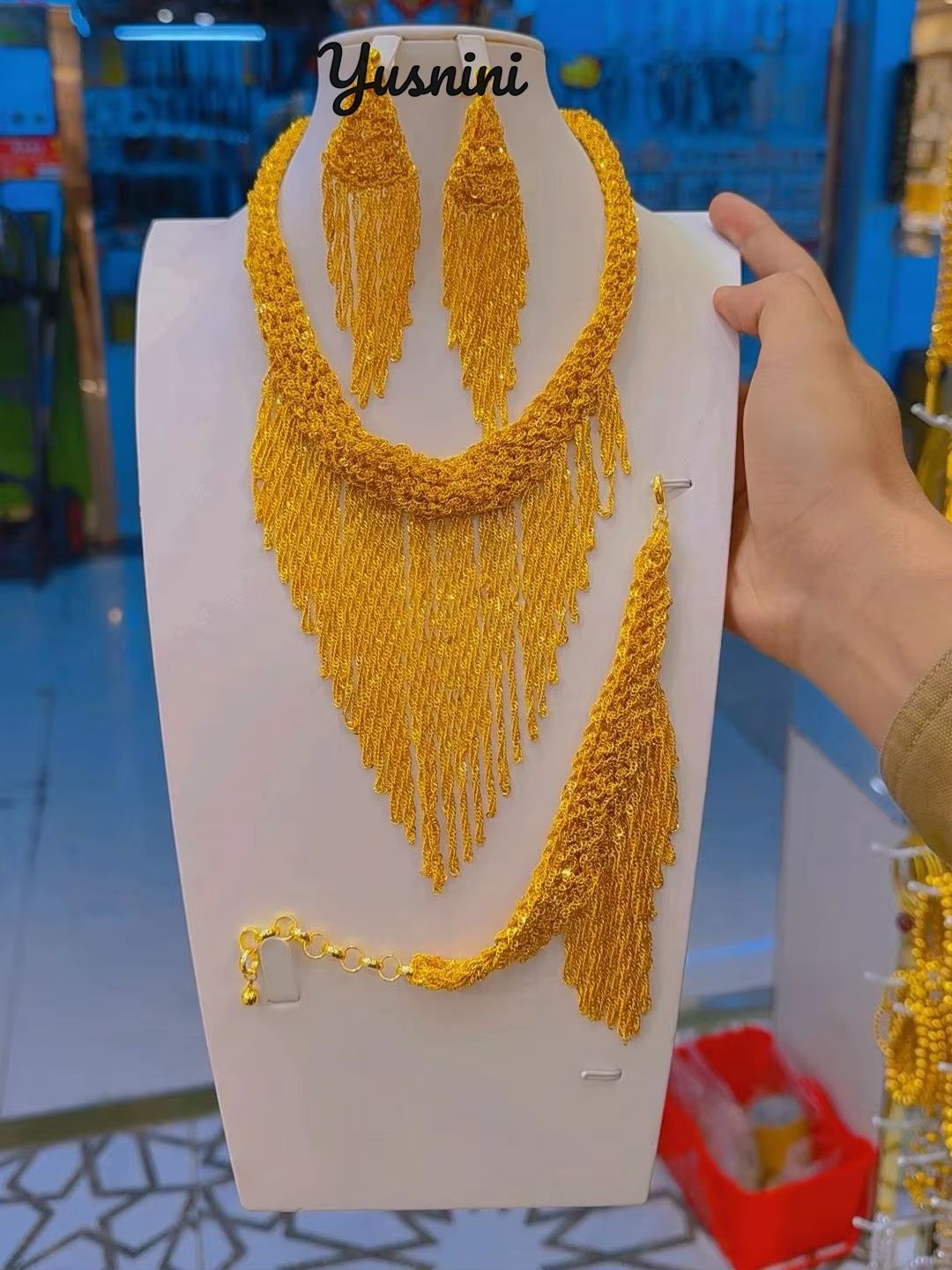 طقم مجوهرات الزفاف الجديد المط - مراجعة Women Accessories Dubai وسعره