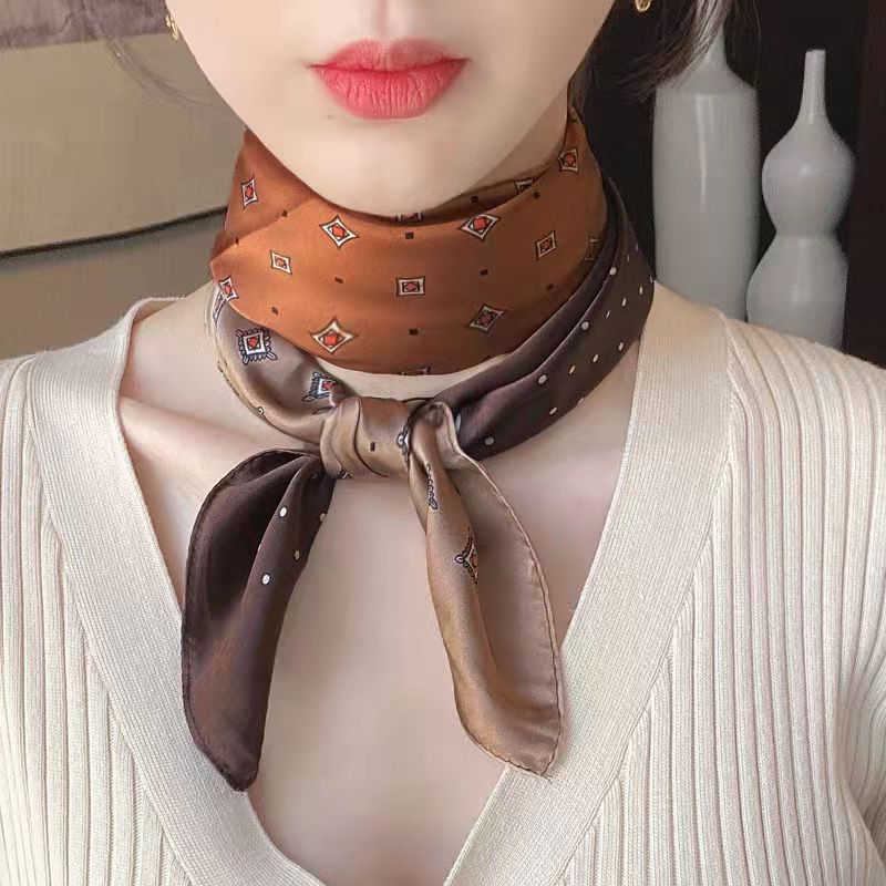 موضة جديدة زيبرا مطبوعة وشاح م - مراجعة Silk Scarf Square وسعره