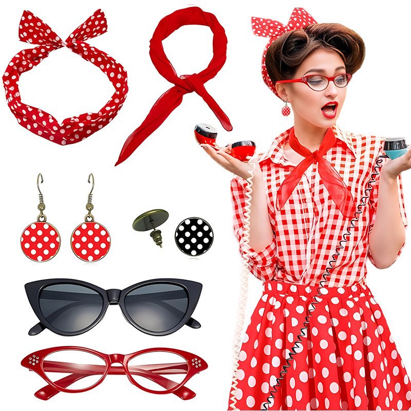 مجموعة إكسسوارات حفلات الكرنفا - مراجعة Women'S Accessories In The 1950S وسعره